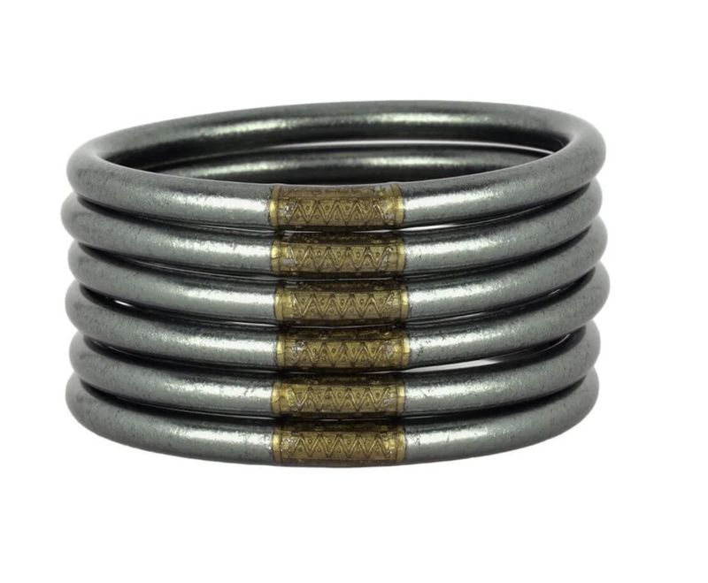 BUDHA GIRL ALL WEATHER BANGLES - GRAPHITE