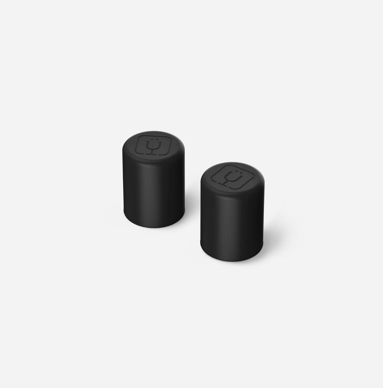 BRUMATE MAGNETIC STRAW CAPS - MATTE BLACK