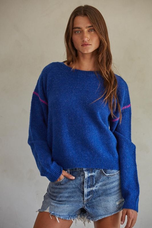 THE HAILEE SWEATER - COBALT