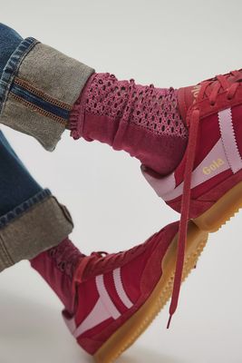 RUBIES CROCHET SOCKS - DEEP SEA BURGUNDY