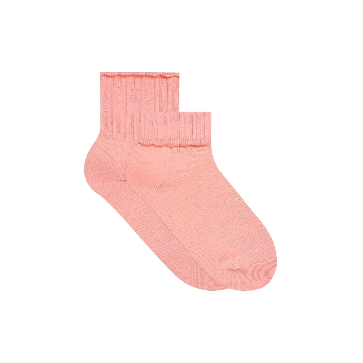 CREW LACE OVER SOCKS - PINK