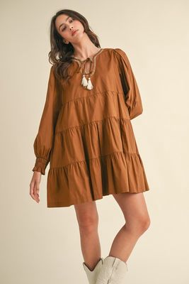 CAFE MOCHA DRESS - BROWN