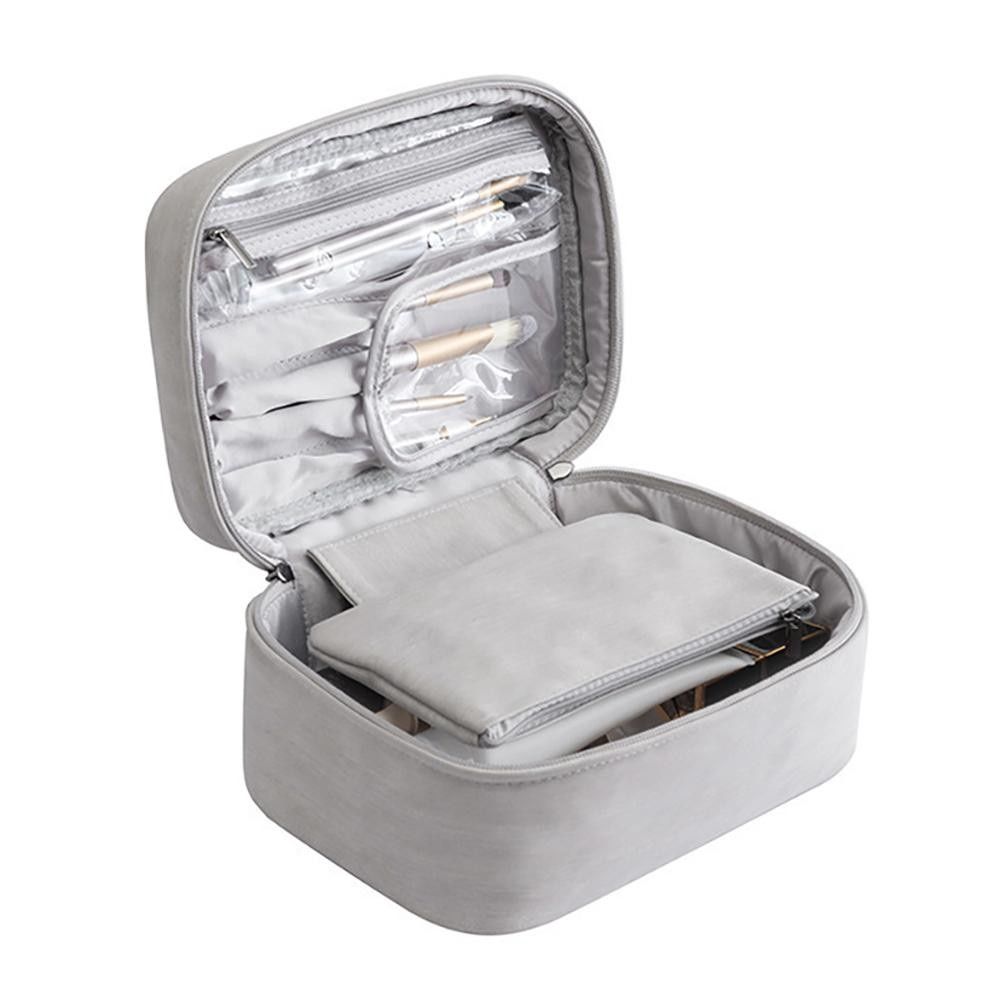 TRAVEL MAKEUP BAG - GREY