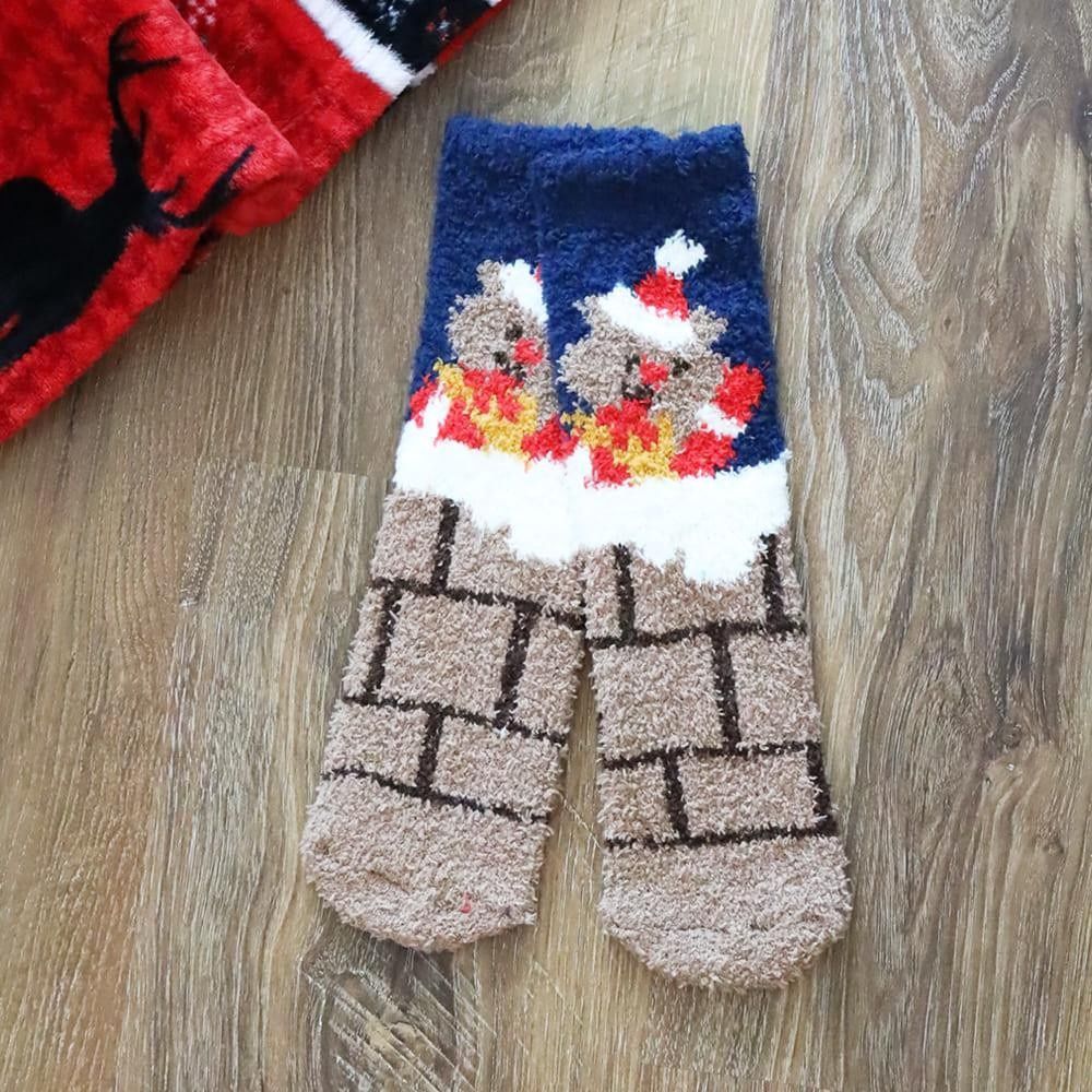 CHRISTMAS CHARACTER SOFT SOCKS - CHIMNEY