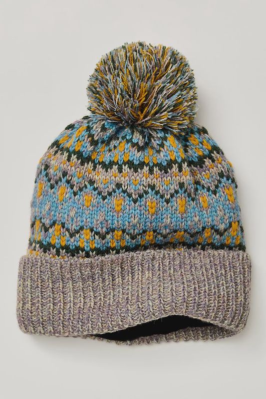 FIRST FROST FAIRISLE BEANIE - SAGE COMBO