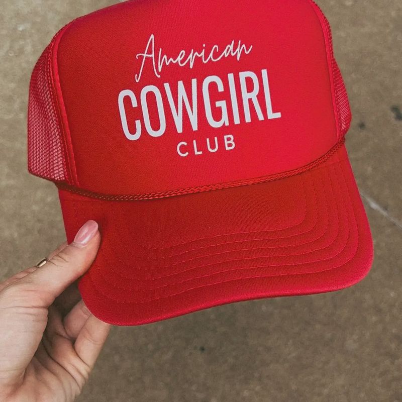 AMERICAN COWGIRL CLUB TRUCKER HAT