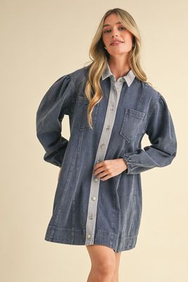 DAWN DENIM DRESS - INDIGO