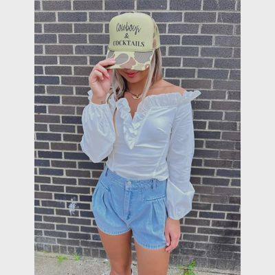 COWBOYS &amp; COCKTAILS TRUCKER HAT
