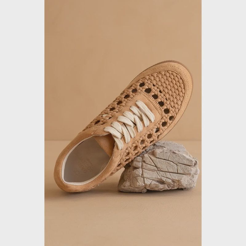 THE SANDY CROCHET SNEAKER - APRICOT