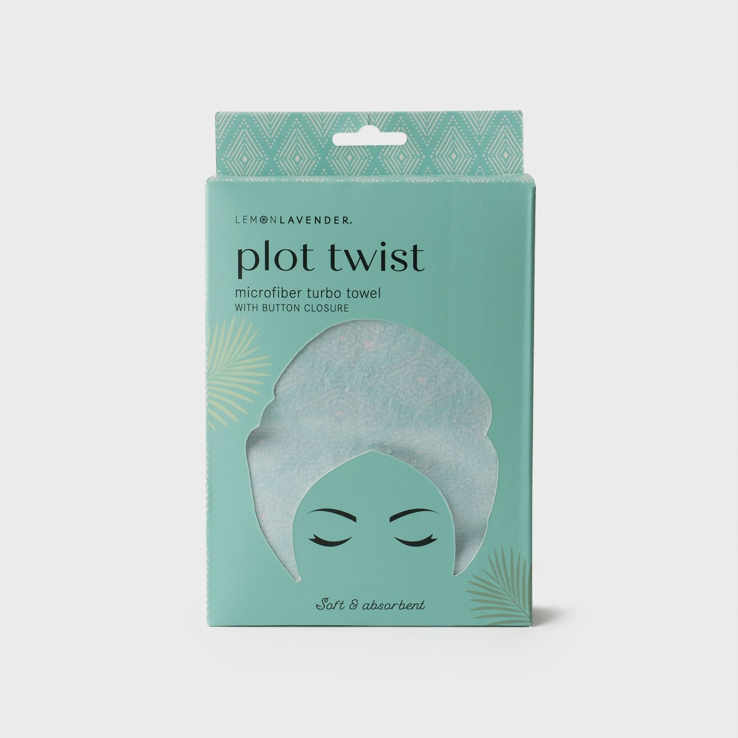 &quot;PLOT TWIST&quot; TURBO TOWEL - VARIOUS COLORS, Color: TEAL RETRO DIAMOND