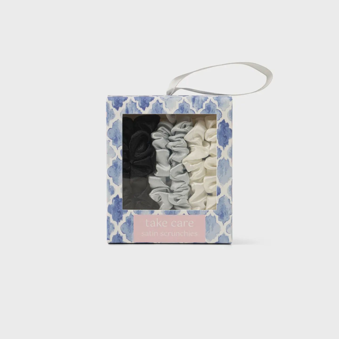 CRUSH &quot;TAKE CARE&quot; SATIN SCRUNCHIES - VARIOUS COLORS, Color: DEEP WATER COMBO