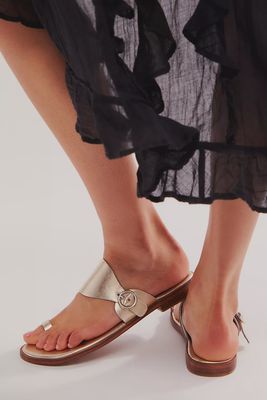 BARCELONA SLIP ON SANDAL - GOLD METALLIC