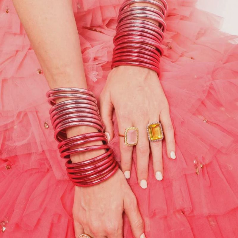 BUDHA GIRL ALL WEATHER BANGLES - CAROUSEL PINK