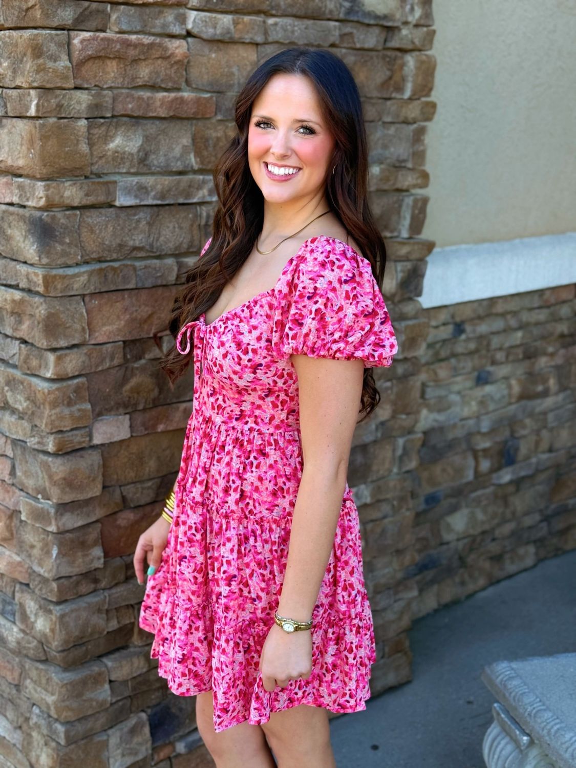 PRESTON FLORAL DRESS - PINK COMBO