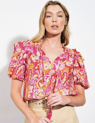 MILLIE TOP - GROOVY MAGENTA