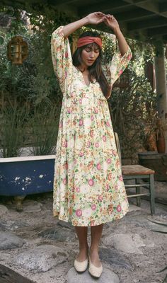VERONICA BOHO DRESS - YELLOW FLORAL