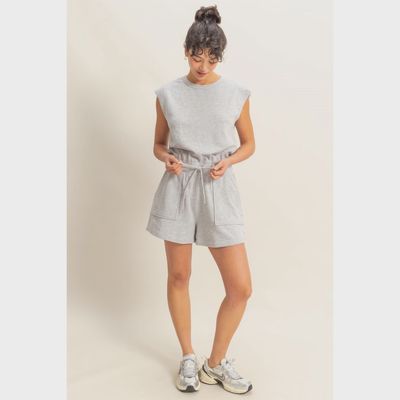 ON THE GO ROMPER - HEATHER GRAY