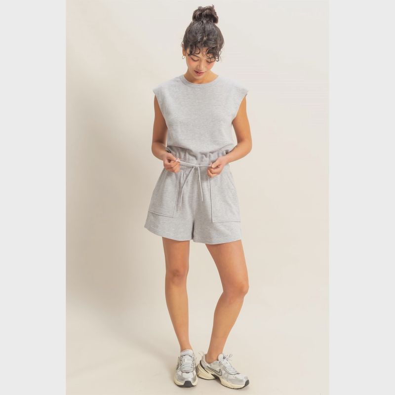 ON THE GO ROMPER - HEATHER GRAY