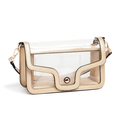 CLEAR STADIUM PURSE - CHAMPAGNE