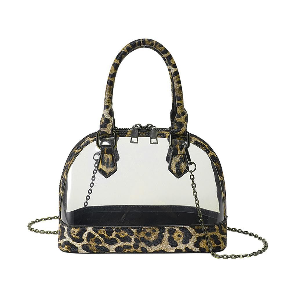 CLEAR STADIUM PURSE - LEOPARD