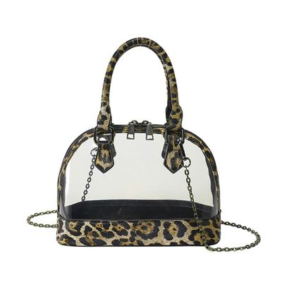 CLEAR STADIUM PURSE - LEOPARD