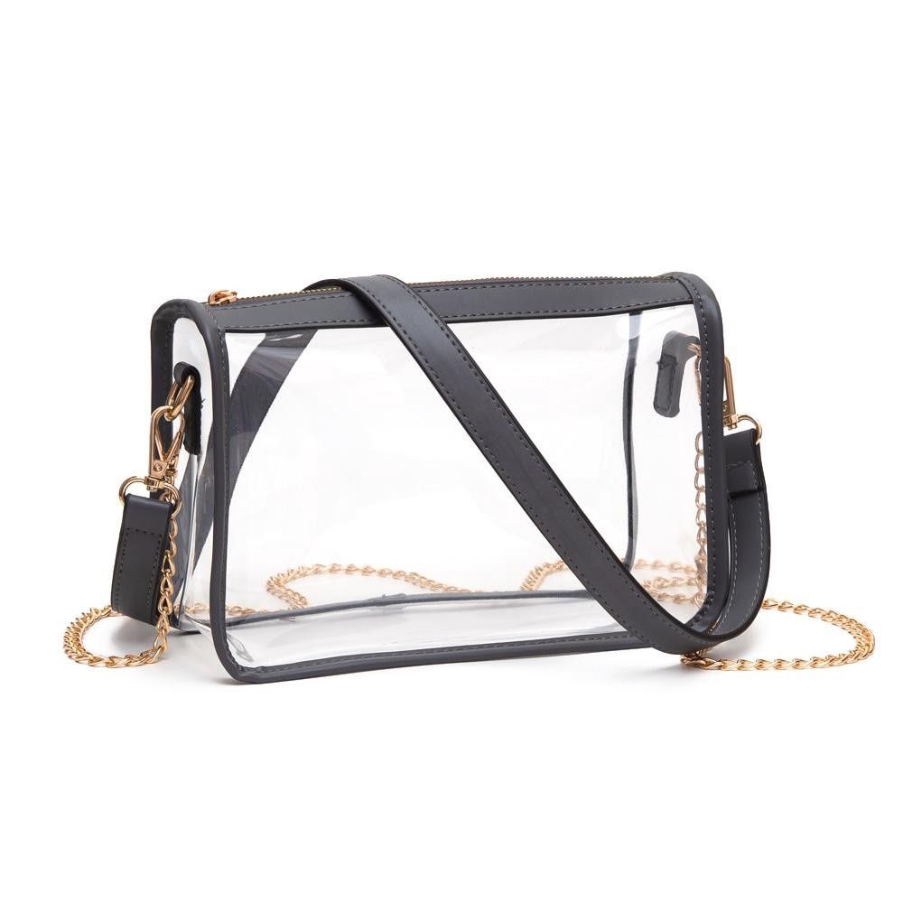 CLEAR STADIUM PURSE - GREY