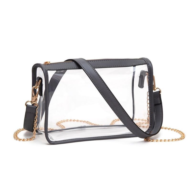 CLEAR STADIUM PURSE - GREY