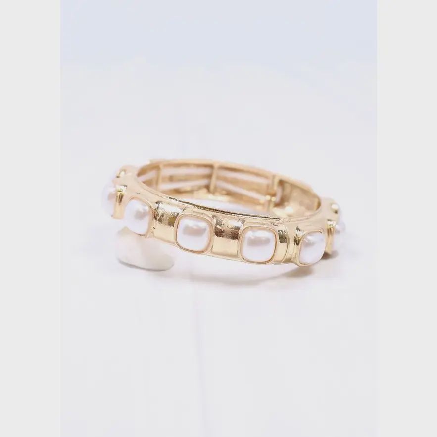 MIRREN BRACELET W/ PEARLS - GOLD