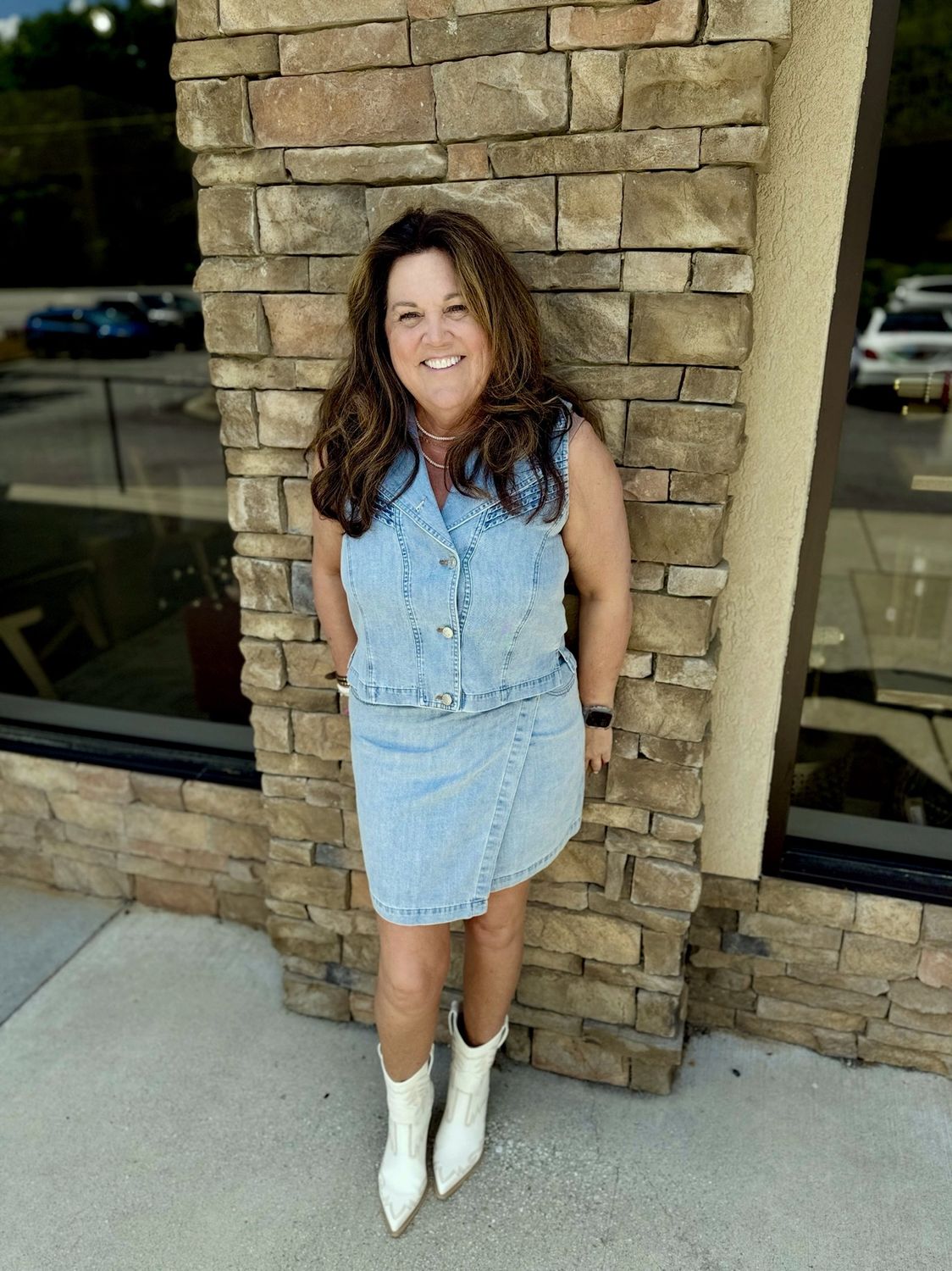 CHIC WESTERN VEST - DENIM