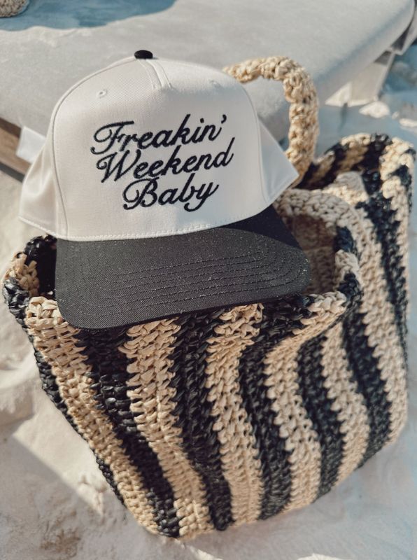 FREAKIN&#39; WEEKEND BABY VINTAGE TRUCKER HAT