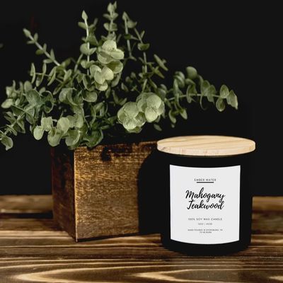 EMBER WATER CANDLE - MAHOGANY TEAKWOOD