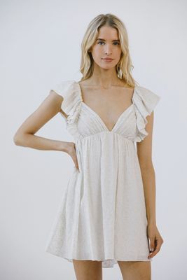 IBIZA MINI DRESS - WHITE FLORAL