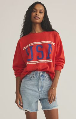 USA SUNDAY SWEATSHIRT - CABANA RED