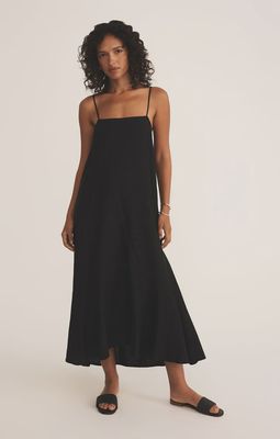 COAST LINEN MAXI DRESS - BLACK