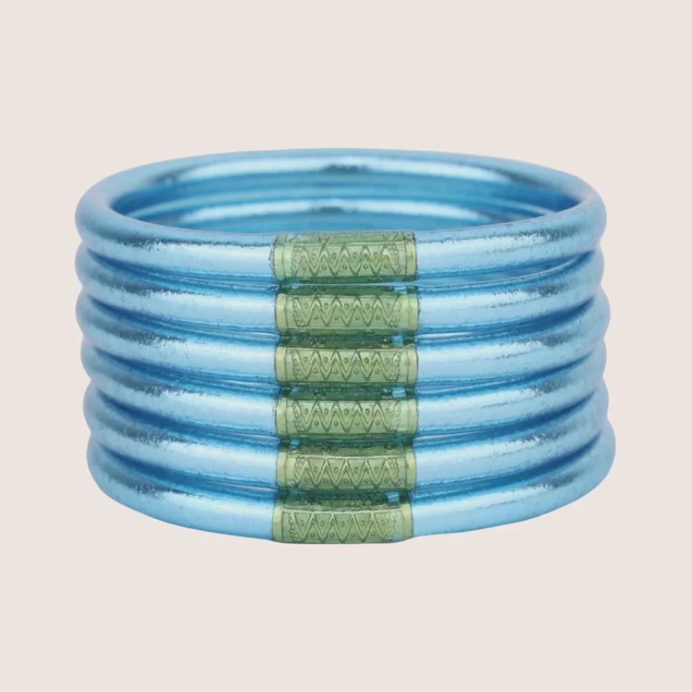BUDHA GIRL ALL WEATHER BANGLES - AZURE