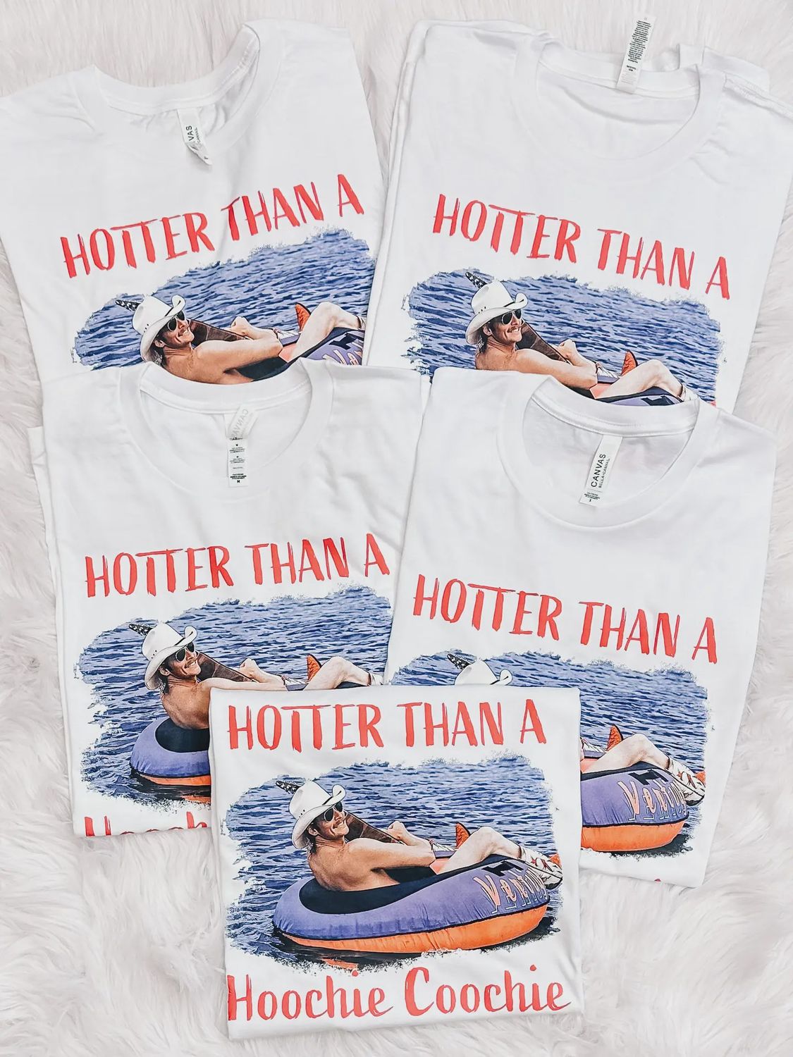 HOTTER THAN A HOOCHIE COOCHIE TEE - WHITE