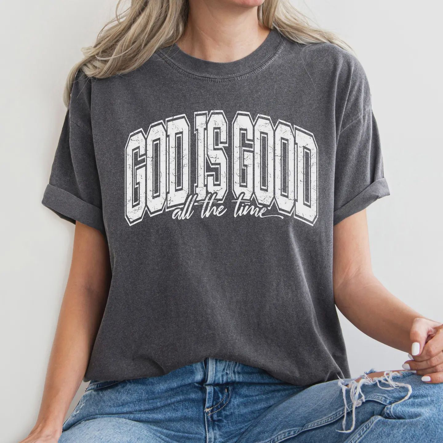 GOD IS GOOD TEE - PEPPER