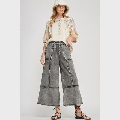 MINERAL WASH PANTS - ASH