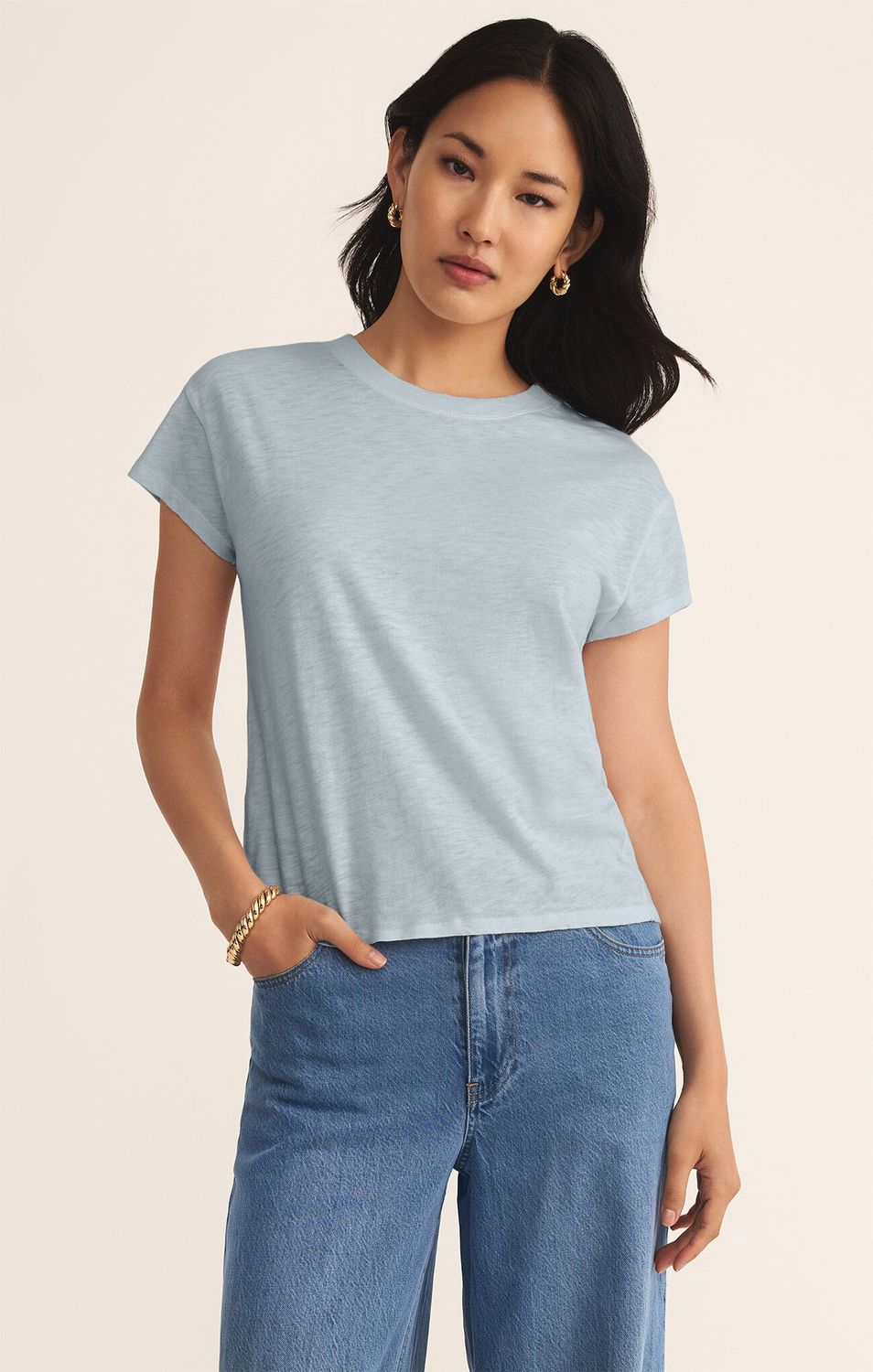 MODERN SLUB TEE - CLEARWATER