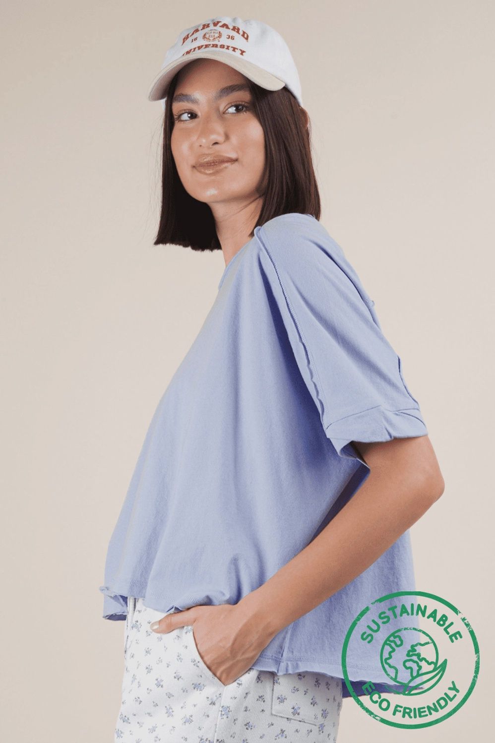 OVERSIZED CUTE &amp; COMFY TOP - SKY BLUE