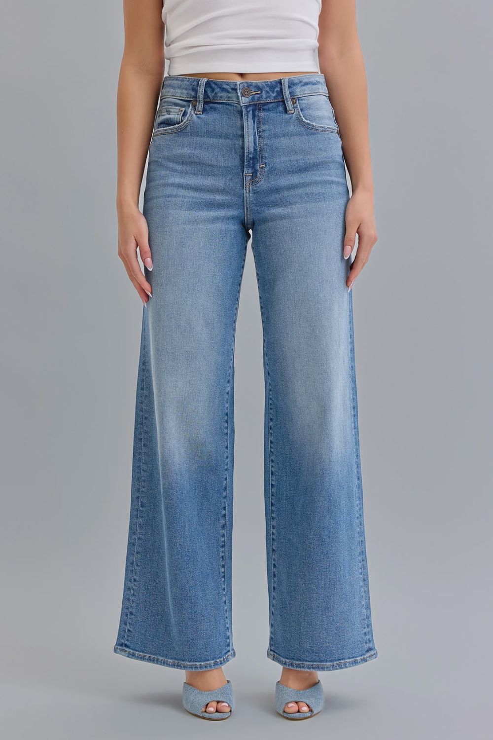 NORI HIGH RISE WIDE LEG - MEDIUM DARK WASH