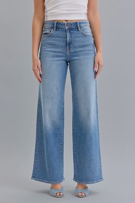 NORI HIGH RISE WIDE LEG - MEDIUM DARK WASH