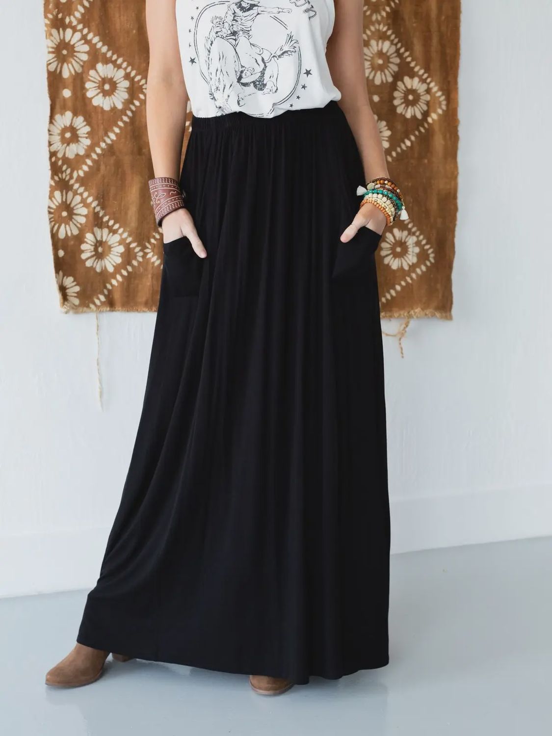 PERFECT POCKETED MAXI - BLACK