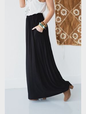 PERFECT POCKETED MAXI - BLACK
