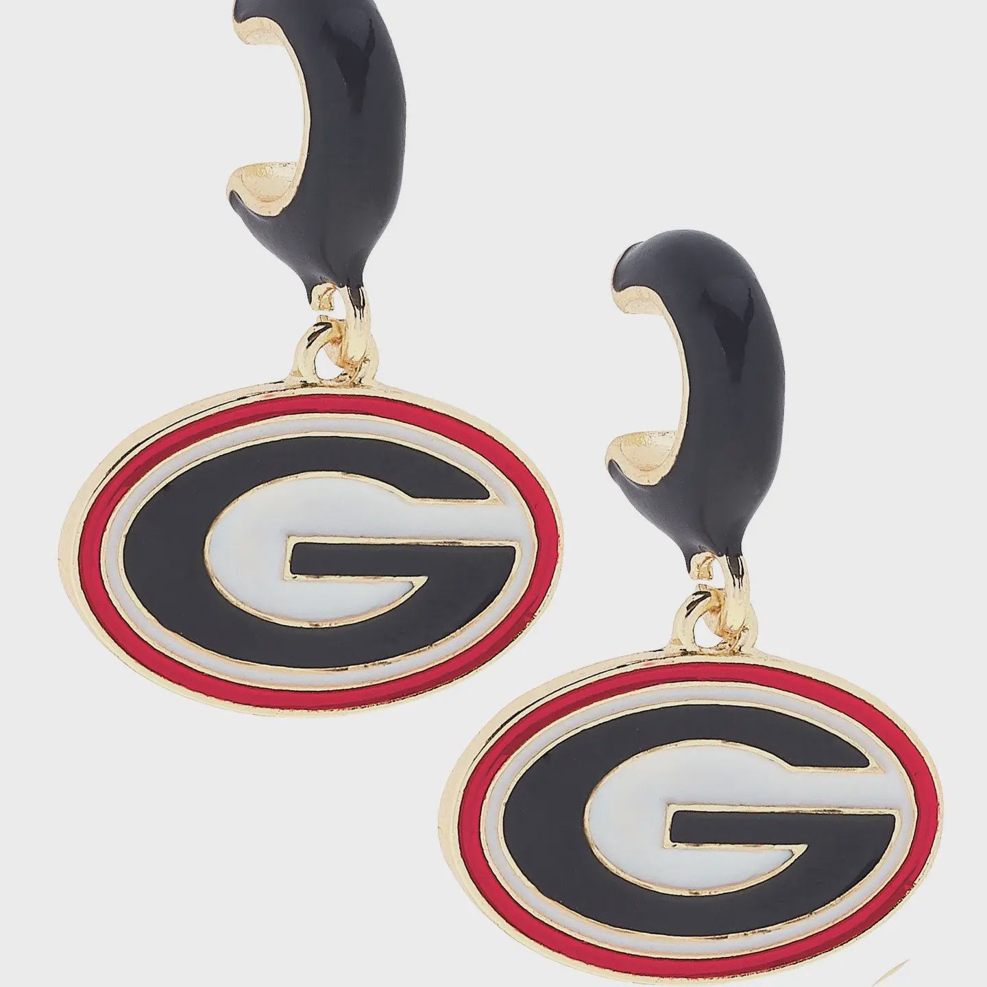 GEORGIA BULLDOGS ENAMEL LOGO HUGGIES - RED/BLACK
