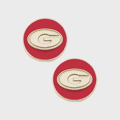 GEORGIA BULLDOGS LOGO CIRCLE STUDS