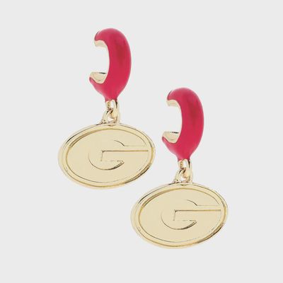 GEORGIA BULLDOGS ENAMEL LOGO HUGGIES - GOLD