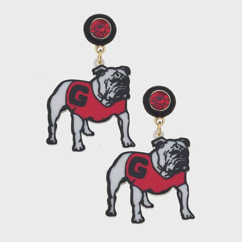GEORGIA HAIRY DAWG RESIN EARRINGS
