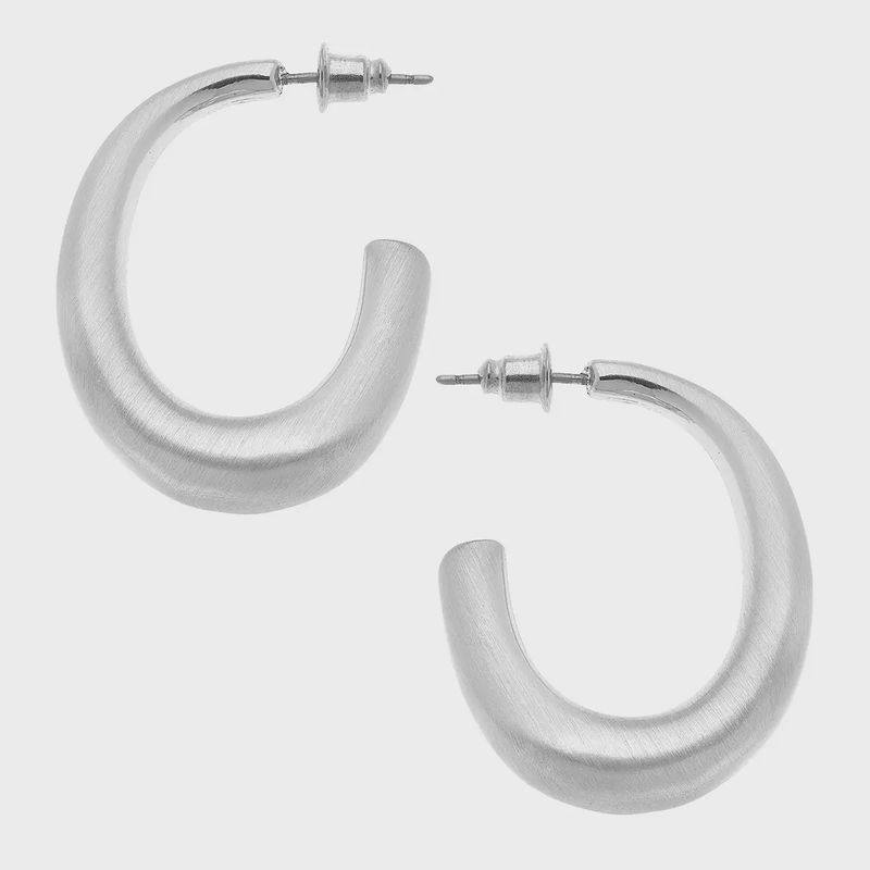 NAOMI SATIN HOOP EARRINGS