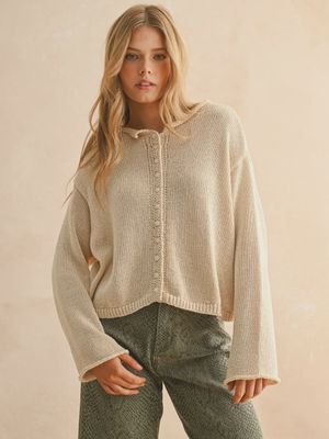 Light Weight Button Front Cardigan